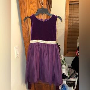 Sweet Kids Elegant Purple Dress, Faux Fur Jacket and Headband New